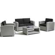 Комплект мебели Lux 4 (светло-серый, тёмно-серый) имит.иск.ротанга