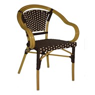 Кресло для дачи Ницца коричневое (иск.ротанг)