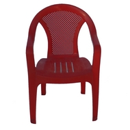 Кресло для дачи Румба красное (пластик)