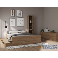 Двуспальная кровать Орион 160х200 (сонома)