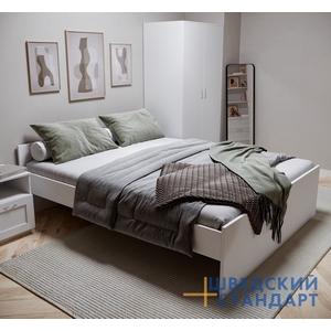 Двуспальная кровать Орион 180х200 (белый)