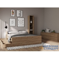 Двуспальная кровать Орион 180х200 (сонома)