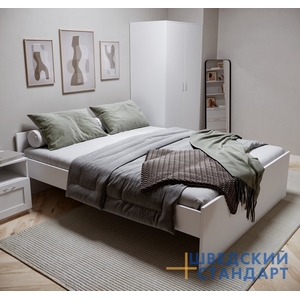 Двуспальная кровать Орион 200х200 (белый)