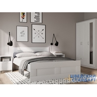 Двуспальная кровать Сириус 160х200 (белый)