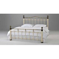 Кровать двуспальная Diana (Цвет белый с бронзой)
